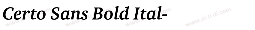 Certo Sans Bold Ital字体转换